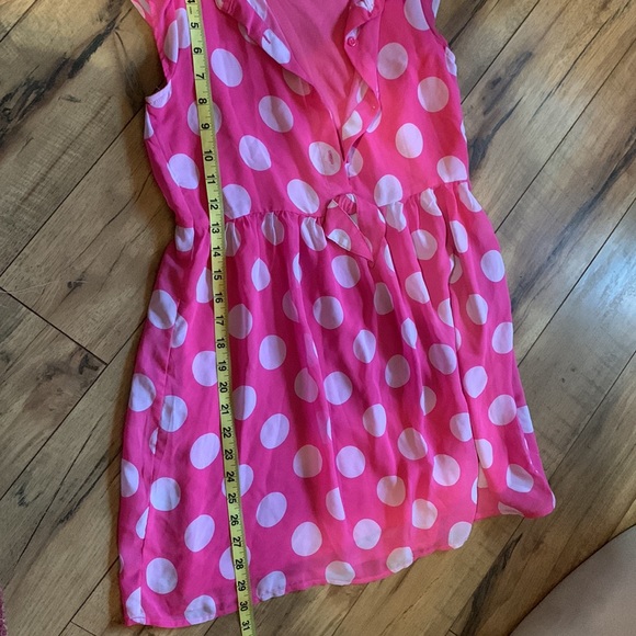 Faded Glory pink and white polka dot dress 10/12 - Picture 8 of 10